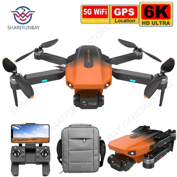 

drones 2021 drone 6k hd dual camera with gps 5g wifi wide angle fpv real-time transmission rc distance 3km professional toys