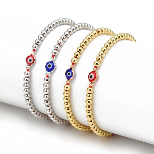 

link, chain exquisite retractable women's bracelet birthday gift evil eye fashion jewelry, Black