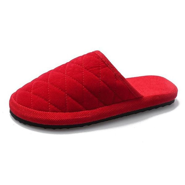 

sandals 2021 spring and autumn corduroy indoor el floor home lovers' stall plush women men's cotton slippers, Black