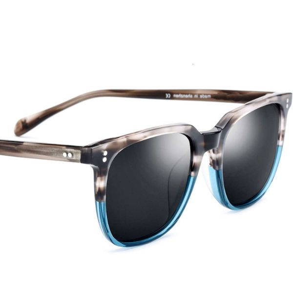 

highend accessories plate polarized men's retro square oem factory uv sunglass, Black