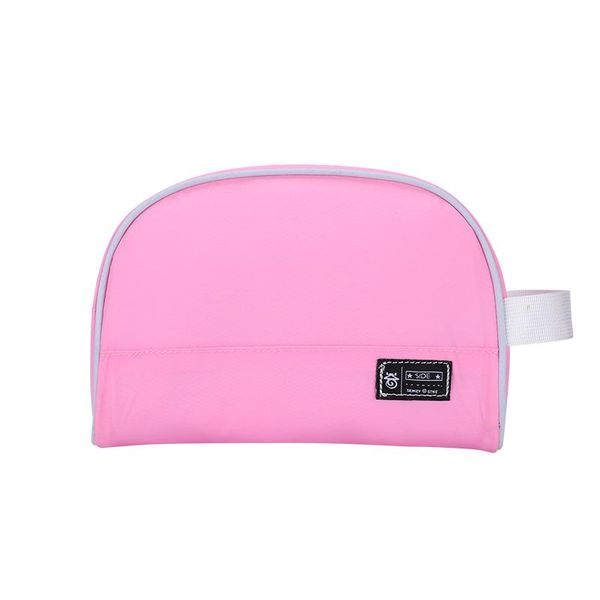 

women make up bag large capacity waterproof female clutches soft wristlets girl cosmetic hand traveling solid color pouches bags & cases