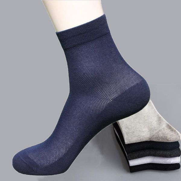 

men's socks fashion sock soft men casual pure color cotton mid tube breathable warm solid white black gray simple 2021