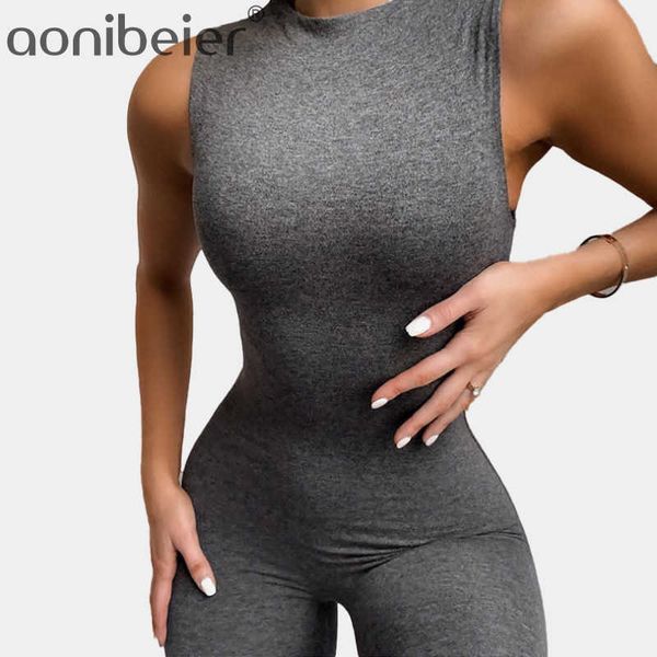 

summer sleeveles fitness rompers o neck zipper back casual skinny short jumpsuit sportswear white playsuit 210604, Black;white