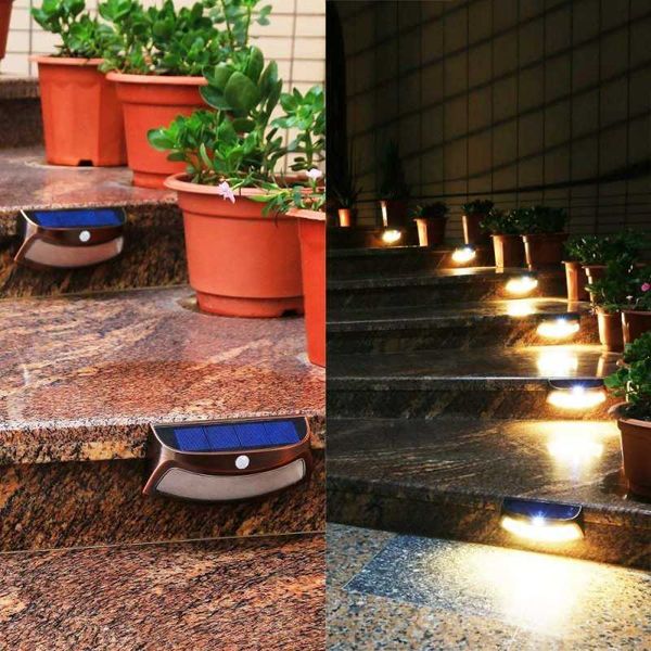 

outdoor wall lamps solar stair lights 8 led deck light with pir motion sensor security waterproof pathway lighting for garden walkway