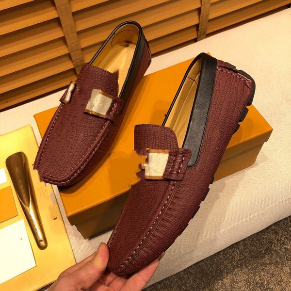 

2021 man cow leather shoes rubber sole size 45 man office business designer dress leather flats man split leather wedding shoes 38-46, Black