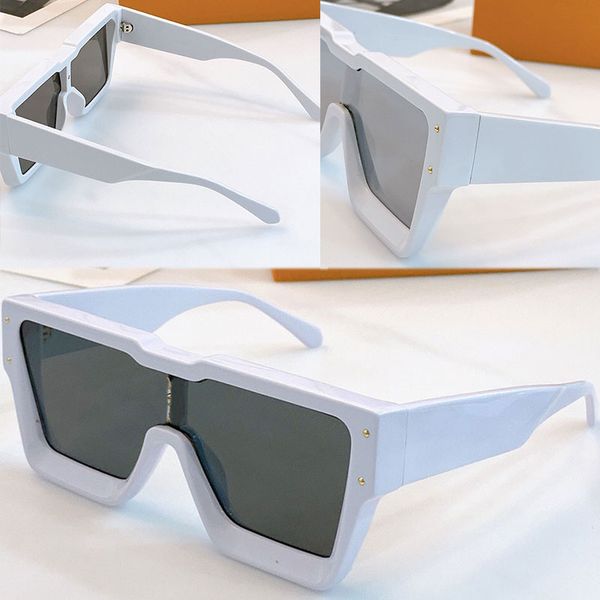 

sunglasses cyclone men z1547e optical white acetate frame thick plate front reflective crystal diamond temple golden letters women galssesuv, White;black