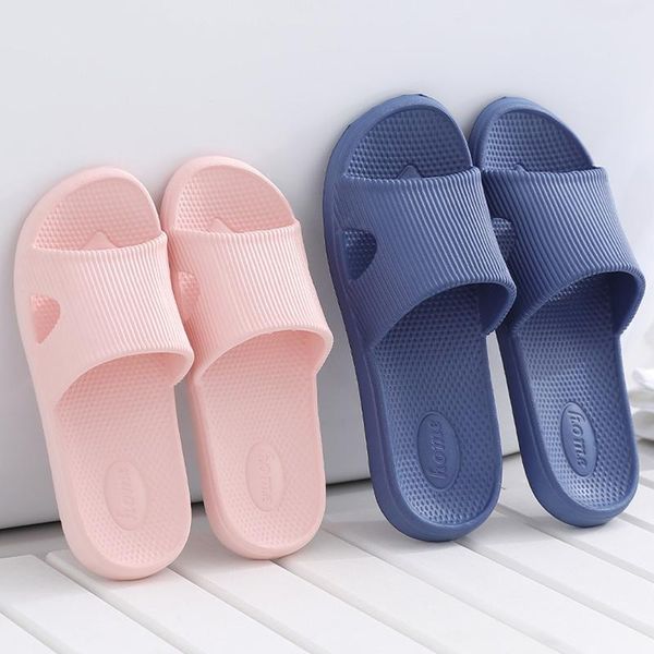 

women's home slippers solid antiskid bathroom comfy summer indoor household flats shoes women, Black