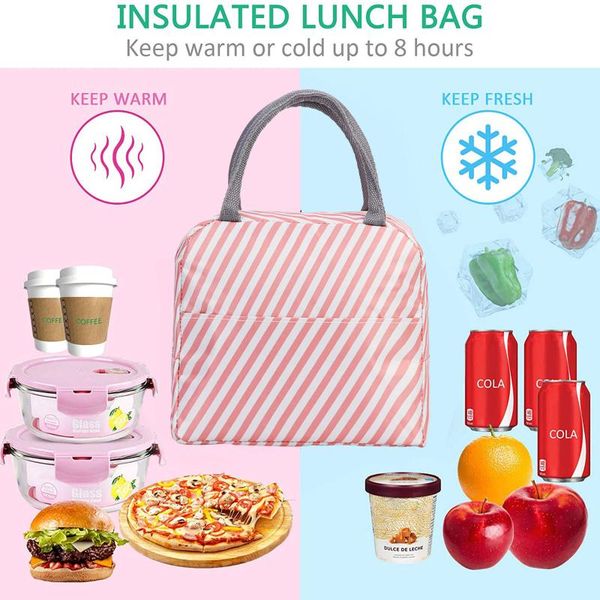 

storage bags 2021 fashion portable waterproof thickness picnic school cute cartoon animals lunch bag office organizer