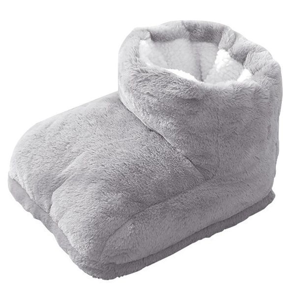 

easy operate usb charging furry electric heated detachable winter warm thermostat boots therapy cold feet safe foot warmer shoes carpets