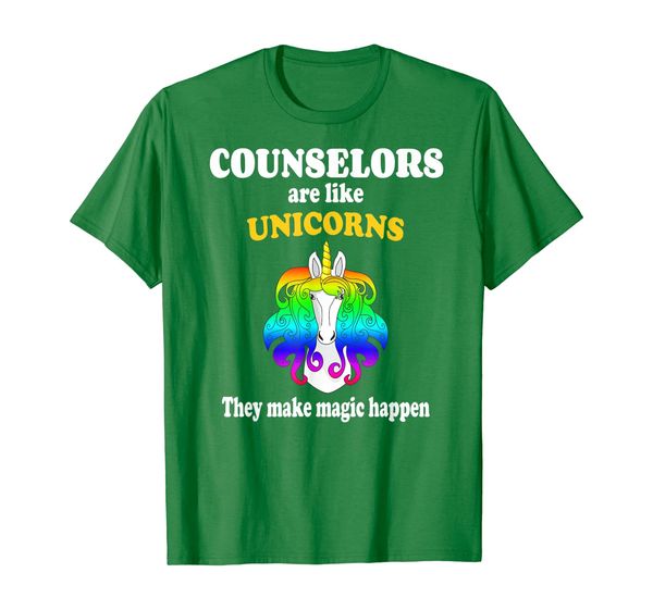 

counselors are like unicorns they make magic happen gifts t-shirt, White;black