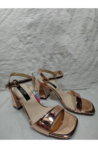 

rose mirror sandals, Black
