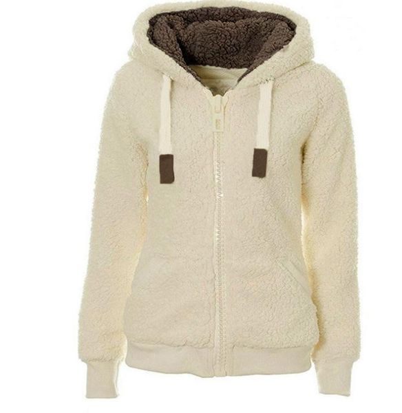 

women's hoodies & sweatshirts fall and winter plush hoodie female streetwear casual ladies sweatshirt hoody, Black