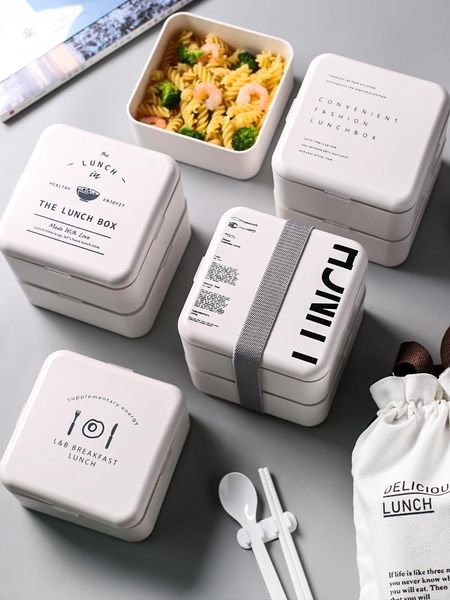 

dinnerware sets korean bento lunch box wheat straw japanese storage containers microwavable taper de comida tableware de50fh