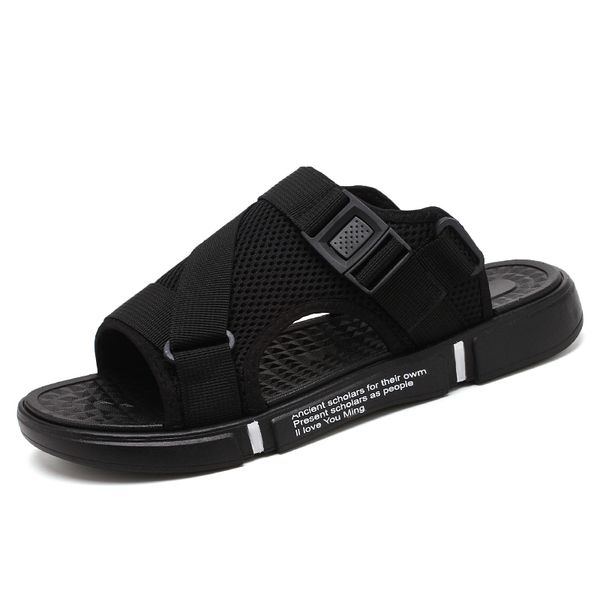 

fashion funny fish slippers men shoes girls boys women summer beach slipper 2021 arrival family children slides 08, Black