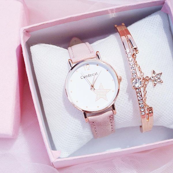 

wristwatches starry watches fashion bracelet for girls elegant women watch ladies wristwatch cool clock student relogio feminino, Slivery;brown