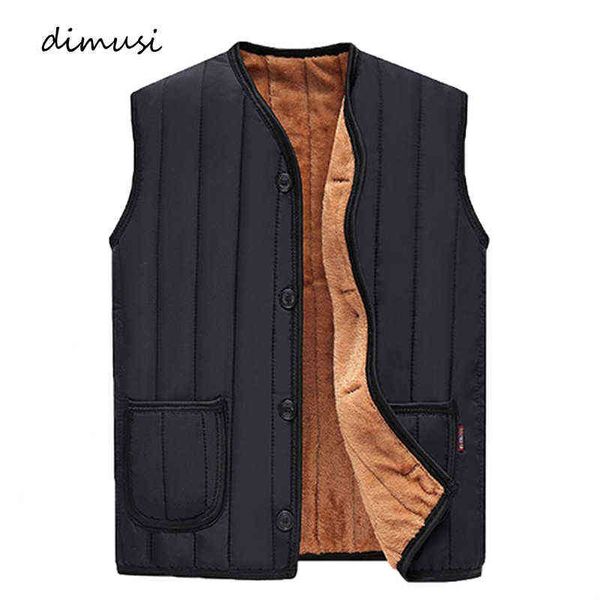 

dimusi winter men vests fleece warm waistcoat man outwear casual thermal soft vests thick windreaker sleeveless jackets clothing y1122, Black;brown