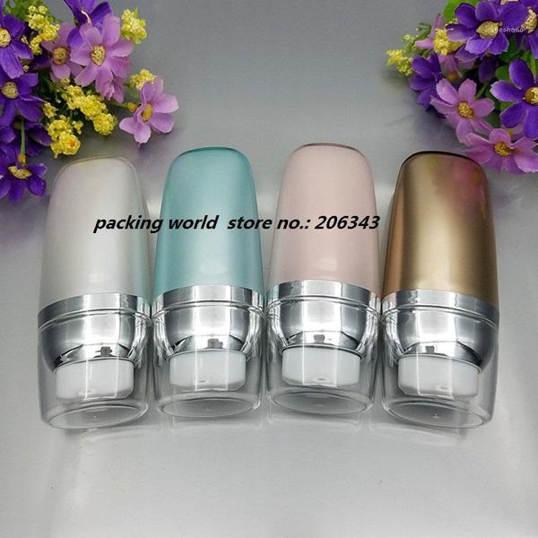 

pearl white/pink/blue/gold airless bottle for foundation/essence/lotion/emulsion/moisturizer/serum/gel cosmetic packing storage bottles & ja