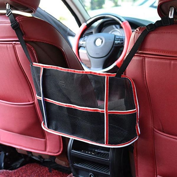 

car organizer seat storage bag net pocket back mesh handbag between seats pet dog barrier interior accessories