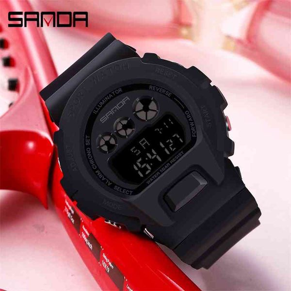 

sanda fashion simple sport watch men military watches alarm clock ms shock resistant waterproof digital watch reloj hombre