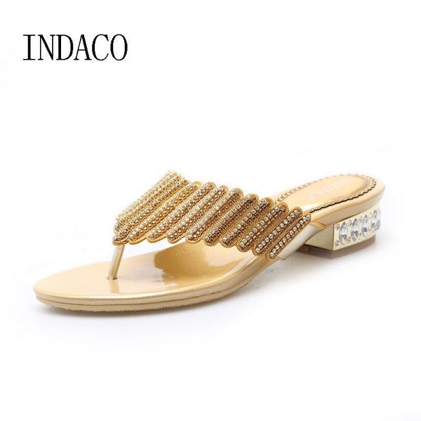 

dress shoes sliders women summer footwear low heel silver rhinestone gold 34-44, Black