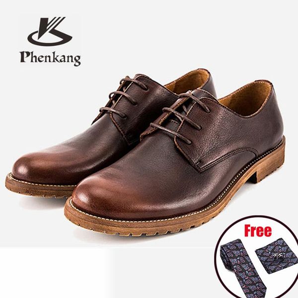 

dress shoes mens formal genuine leather oxford for men dressing wedding men's brogues office lace up male 2021, Black