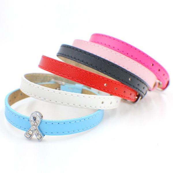 

charm bracelets 10pcs/lot mix colors copy leather wristband 10x210mm bracelet fit for 10mm diy slide letters charms, Golden;silver