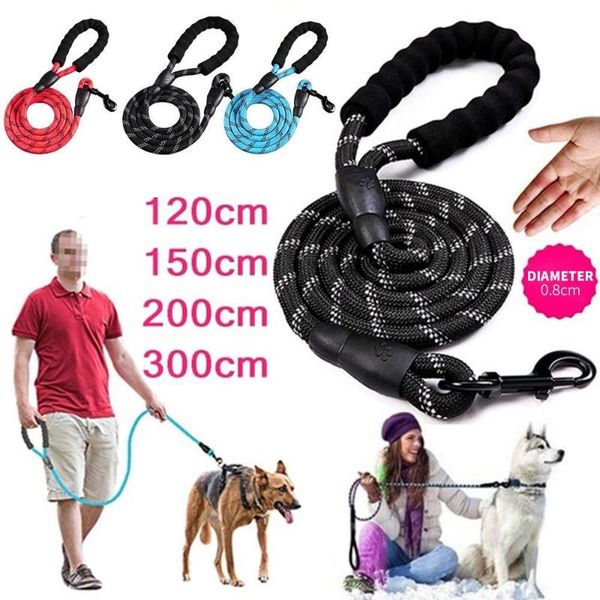 

dog collars & leashes leash night reflection chain durable nylon pet supplies dogs strap belt rope head outdoor dia. 0.8cm