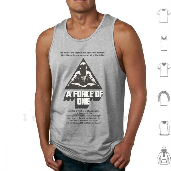 

a force of one tank vest 100% cotton chuck norris kickboxing karate martial arts, White;black