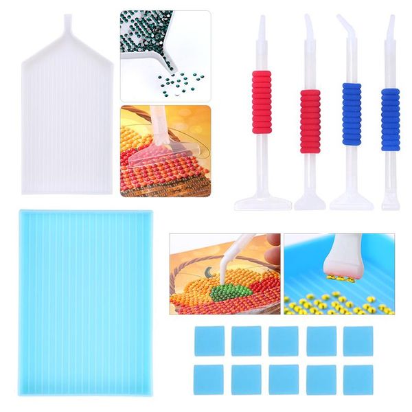 

diamond painting diy 5d tools & accessories pen kits clay tray embroidery box sets