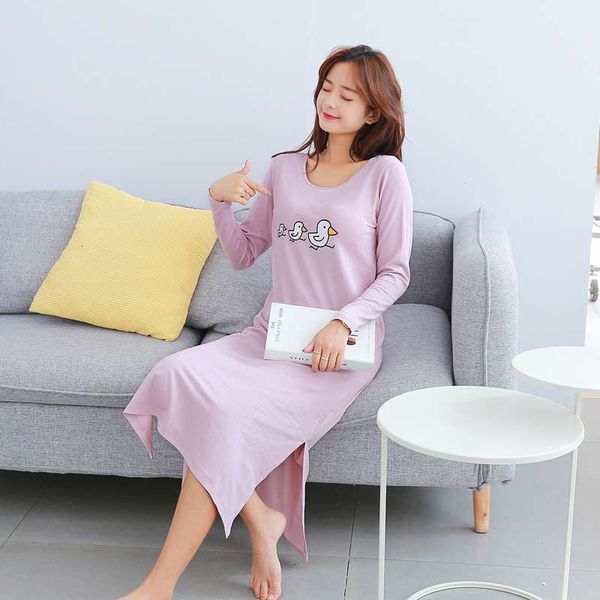 

casual dresses duckling cartoon cup one piece sleeve long skirt, Black;gray