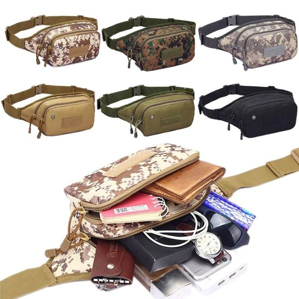 

outdoor military tactical waist pack waterproof utility canvas pouch shoulder bag molle camping hiking climbing bags