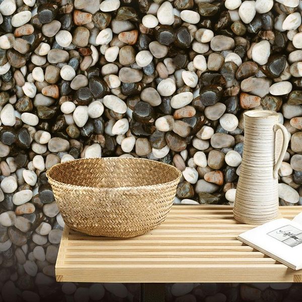 

wallpapers 10m x 0.53m modern minimalist personality three-dimensional pebble pvc wallpaper for bedroom living room office kitchen wall p