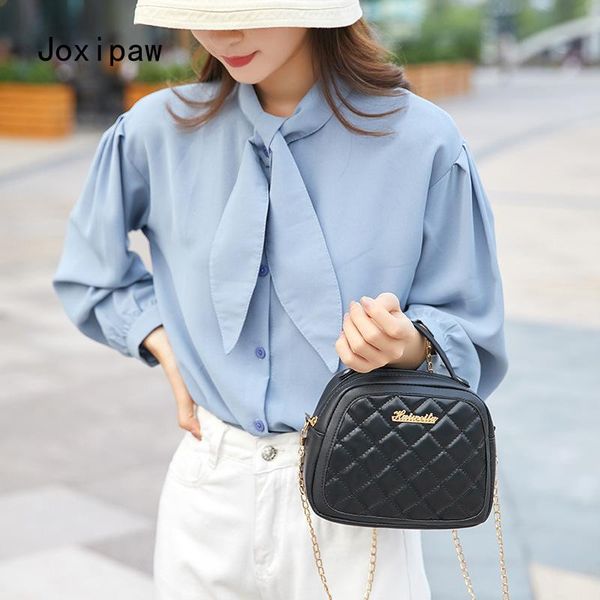 

evening bags 2021winter luxury pu fashion handbags wild rhombus women's shoulder bag girls messenger shell-shaped women