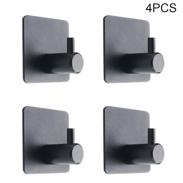 

hooks & rails 4pcs easy install wall mounted hanging hook bedroom smooth self adhesive heavy duty el coat hat waterproof kitchen bathroom