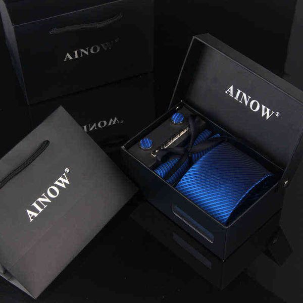 

men's busins boutique gift box 6-piece set of group casual neckti, Blue;purple