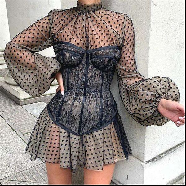 

womens dress lace sheer sleeveless vintage strapless slim fit vest casual mesh blouse evening party clubwear, Black;gray