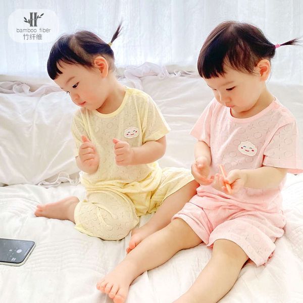 

summer bamboo fiber baby underwear suit for boys and girls, White