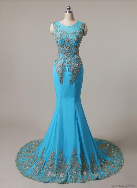 

party dresses mermaid long evening 2021 blue with gold lace appliques beads wedding gown prom, White;black