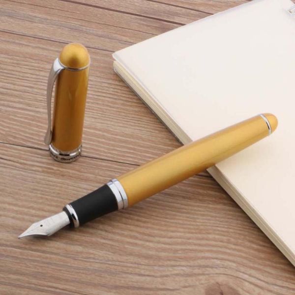 

classics school yellow golden trim iridium pen fountain pens