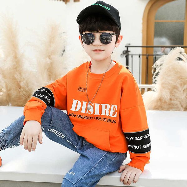 

2021 spring autumn boys sweatshirts jacket coat kidsovercoat outwear teenager children clothes cotton sport school high qu g0917, Black
