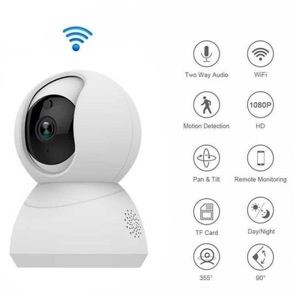 

cameras auto tracking 1080p surveillance video baby monitor two way audio motion detection wireless wifi ip camera