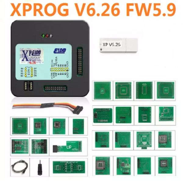 

code readers & scan tools xprog v6.26 metal box v5.55 v5.84 v6.17 5.84 6.12 6.17 auto ecu programmer tool x-prog m v6.12 full adapters