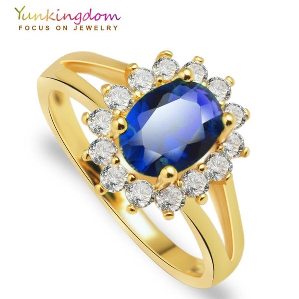 

wedding rings yunkingdom charms for women gold color fashion flower, Slivery;golden