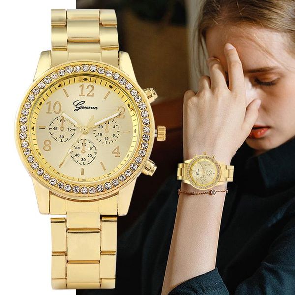 

wristwatches fashion women rhinestone watch casual luminous hands clock ladies watches stainless steel band female drop, Slivery;brown