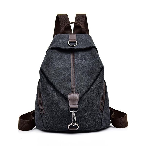 

backpack canvas men and women 2021 casual ladies travel bag for girls school