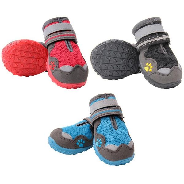 

dog apparel 4pcs durable pet outdoor sport shoes protect not to hurt pu fashion dogs for small large accessories