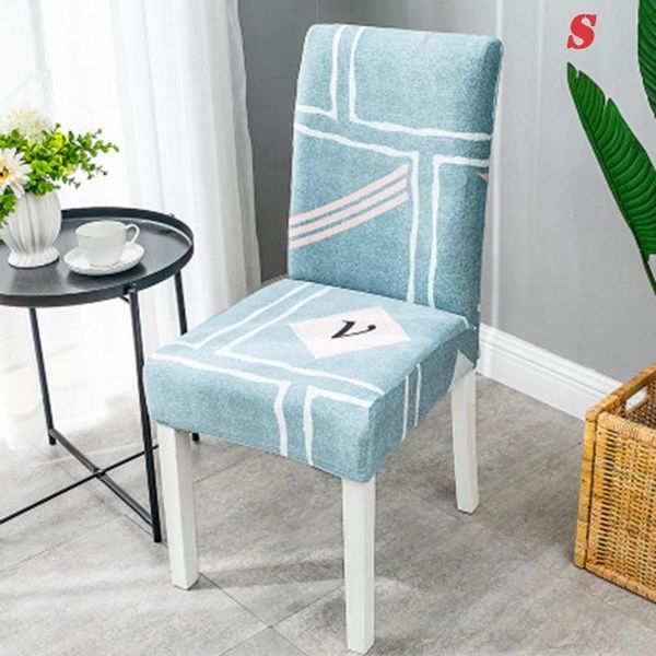 

printed stretch chair cover dustproof home restaurant living room el vj-drop covers