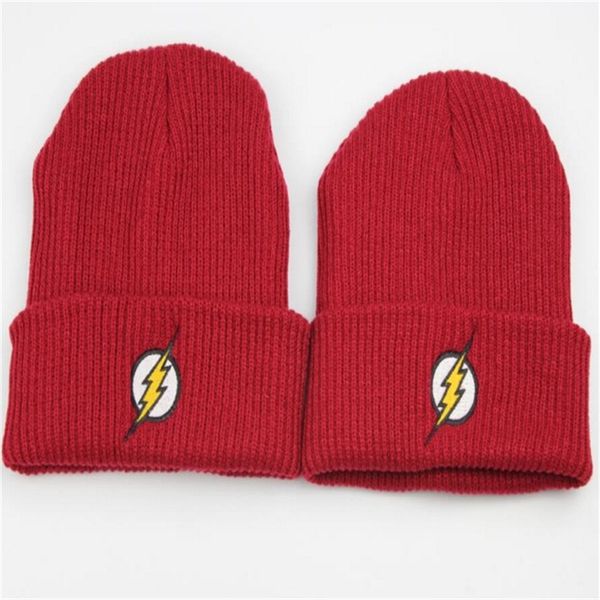 

thunder lightning wine red wool autumn winter warm cover knitted cold hat beanies, Blue;gray