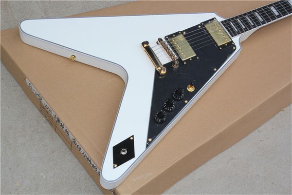 

bolt on fly v electric guitar with tom bridge