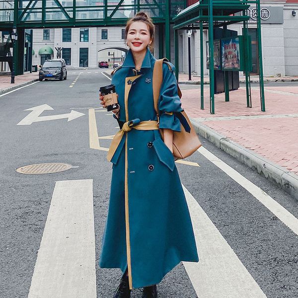 

wool medium short length with trench coat belt for autunno fashion woman, Black